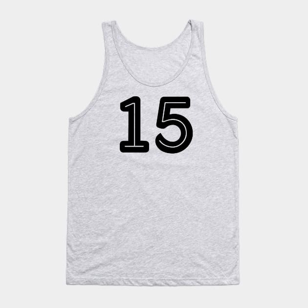 Intramurals -- 15 Black Tank Top by caknuck